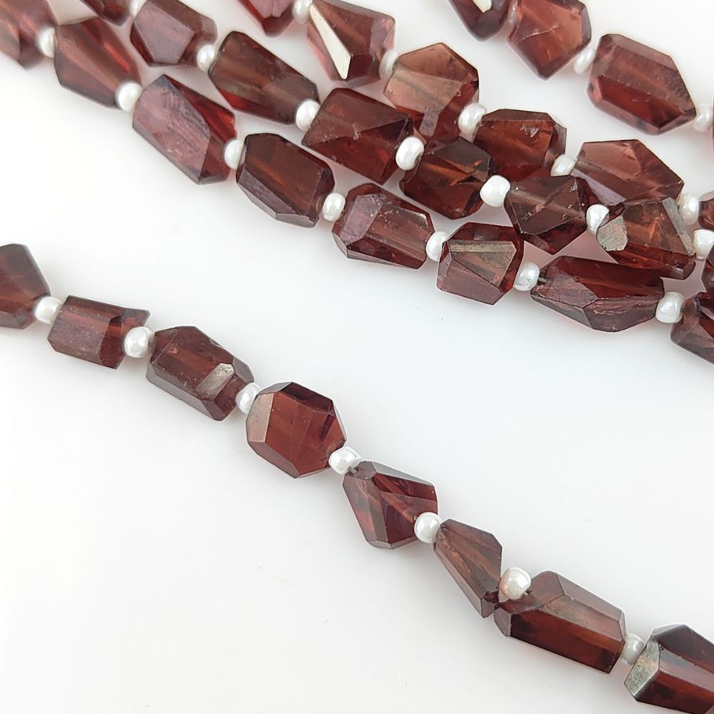 January Birthstone Garnet Beads 5-12mm Natural Nugget Gemstones for Necklaces & Earrings