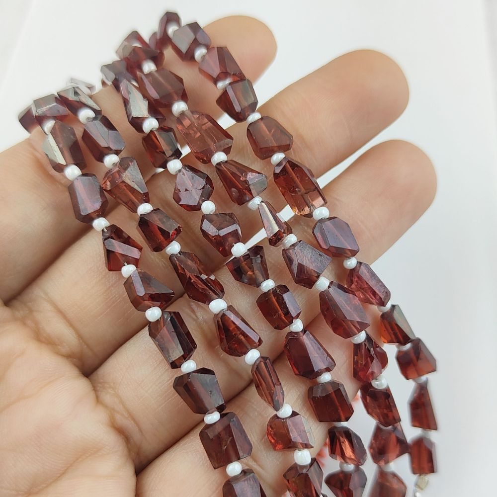 January Birthstone Garnet Beads 5-12mm Natural Nugget Gemstones for Necklaces & Earrings