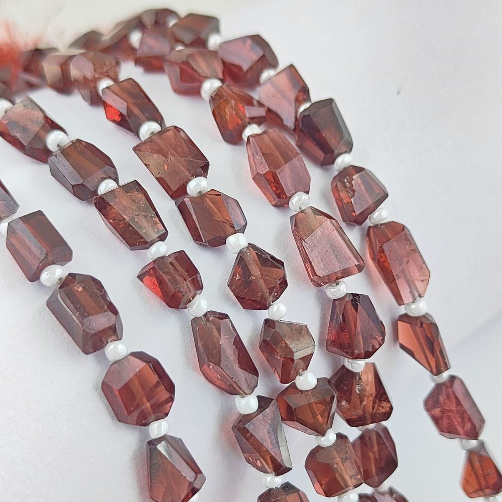 January Birthstone Garnet Beads 5-12mm Natural Nugget Gemstones for Necklaces & Earrings