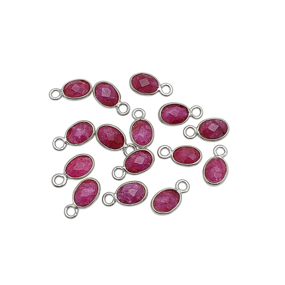 July Birthstone Necklace with Dainty Ruby Pendant