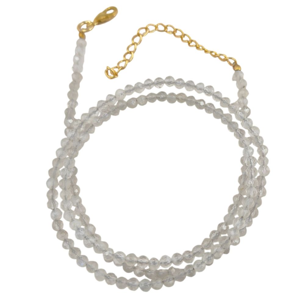 Handmade Moonstone Beaded Necklace – June Birthstone Jewelry