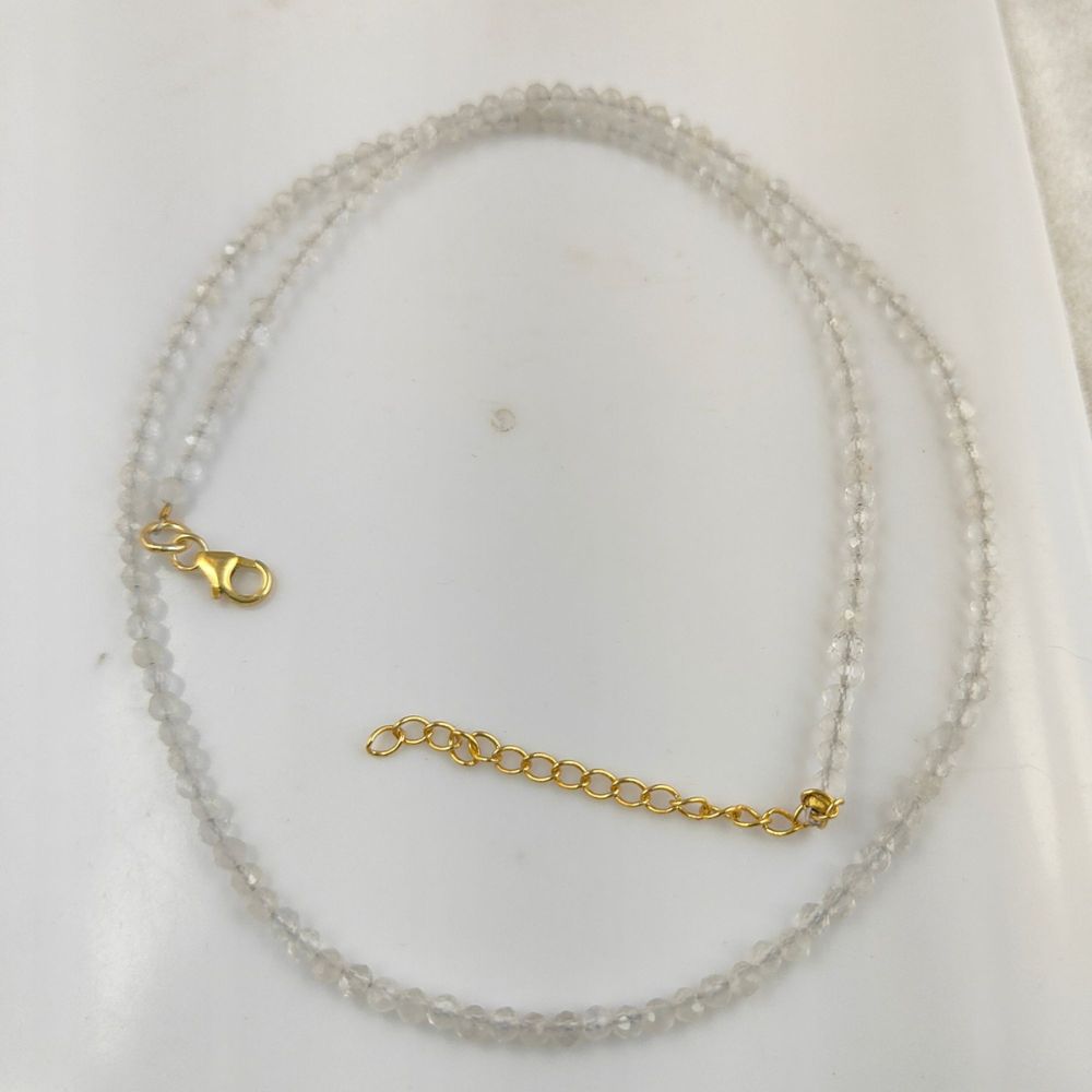 Boho Chic Moonstone Necklace with Adjustable 18+2 Inch Chain