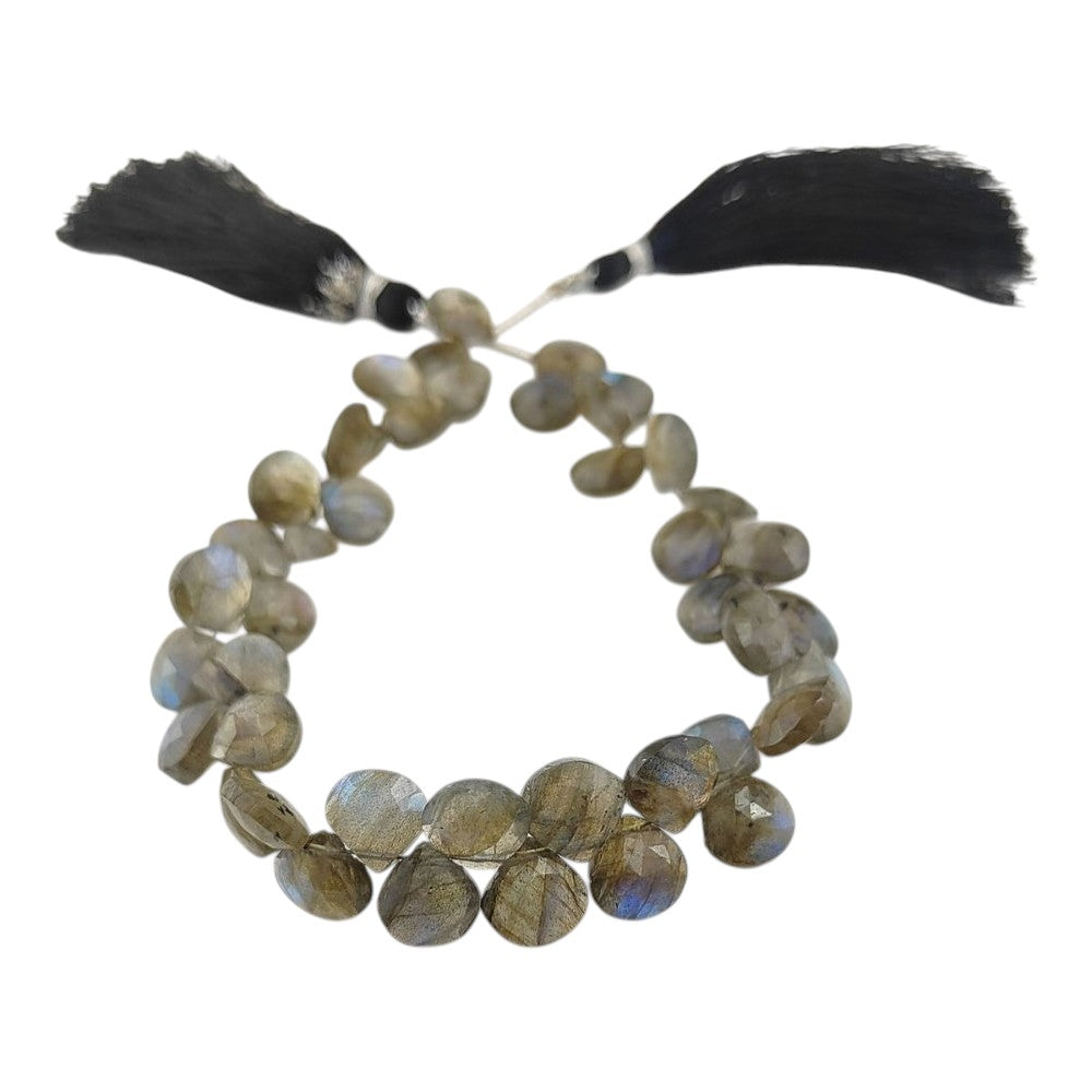 Labradorite Heart Shaped Beads – Spiritual Gemstones for Jewelry Creators