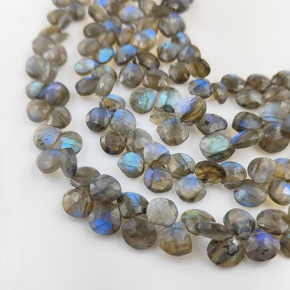 Heart Shaped Labradorite Beads – Spiritual Energy Crystals for Custom Jewelry