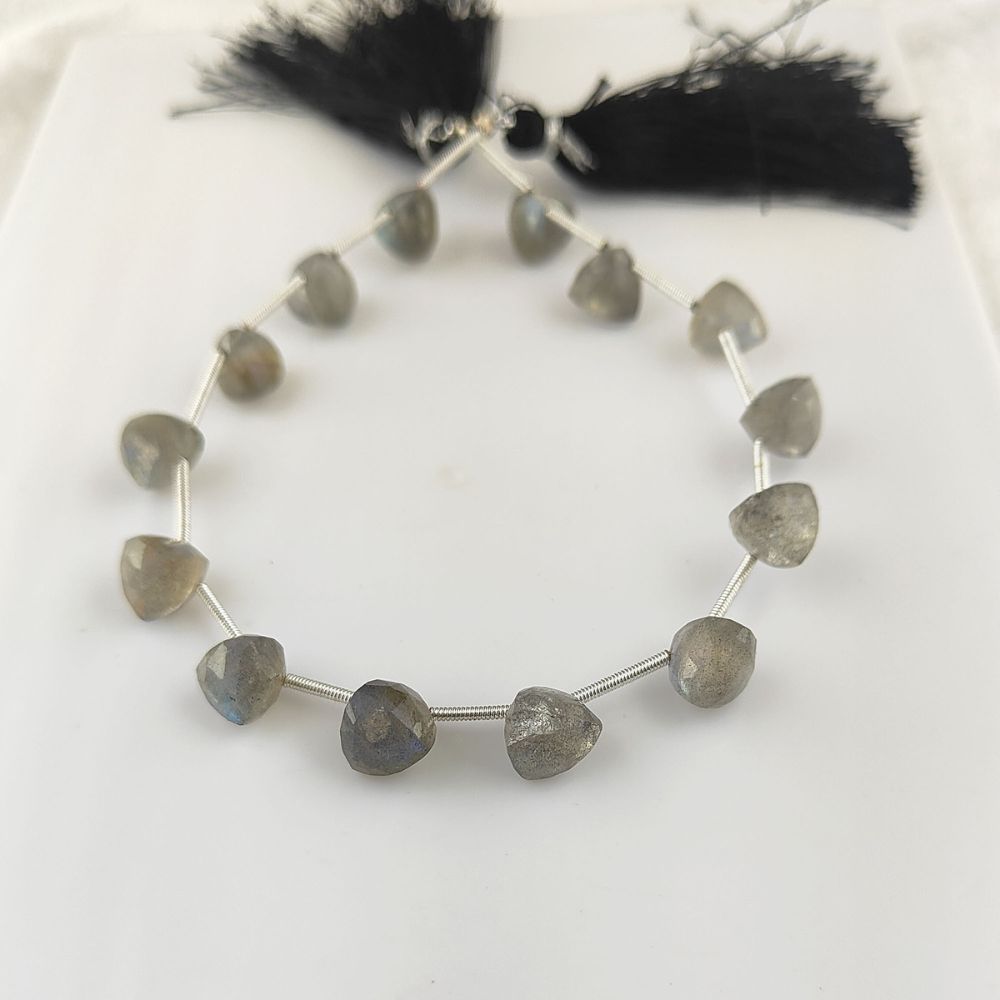 Natural Labradorite Trillion Shape Beads – Faceted Flashy Gemstones