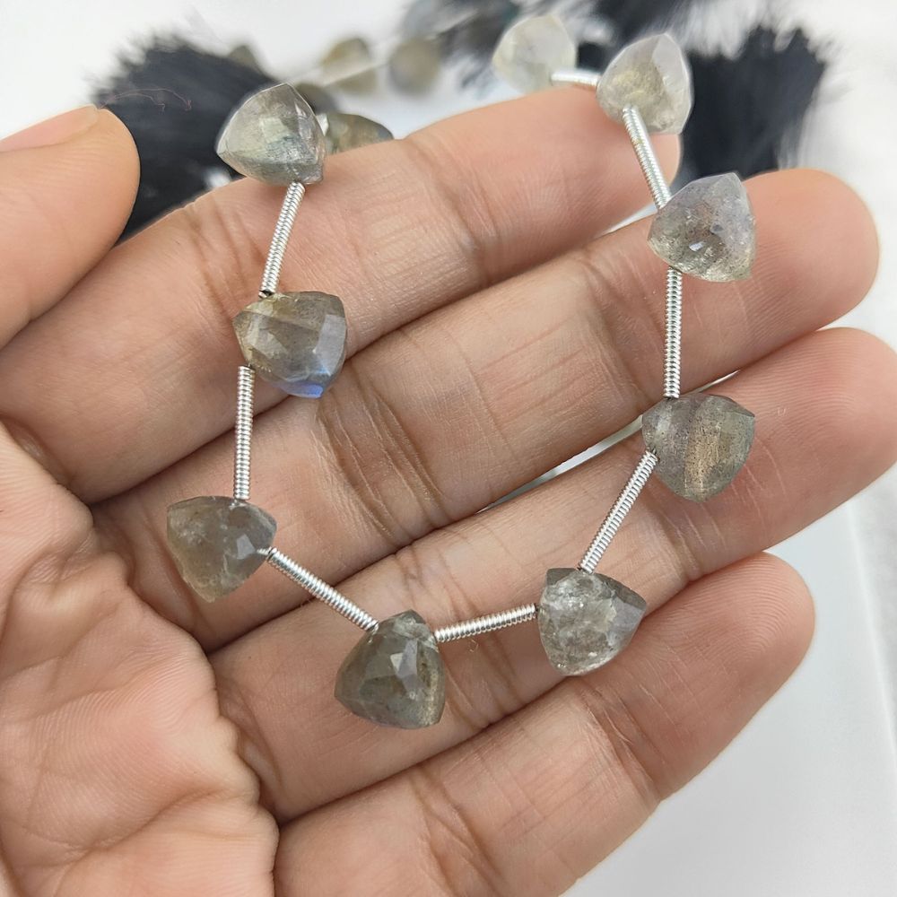 Labradorite Trillion Gemstone Beads Brilliant Faceted Blue Stones