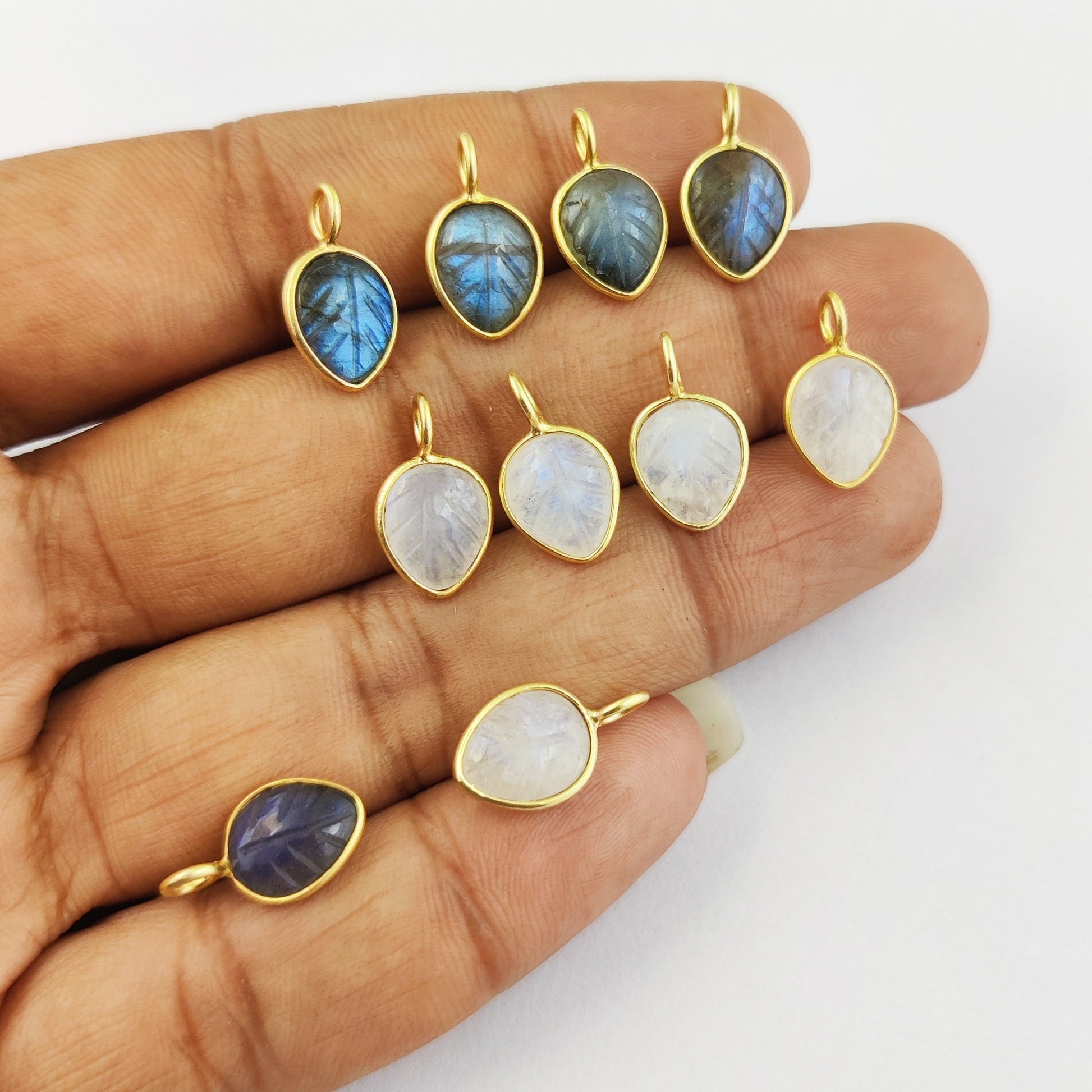Gold-Plated Sterling Silver Gemstone Pendants