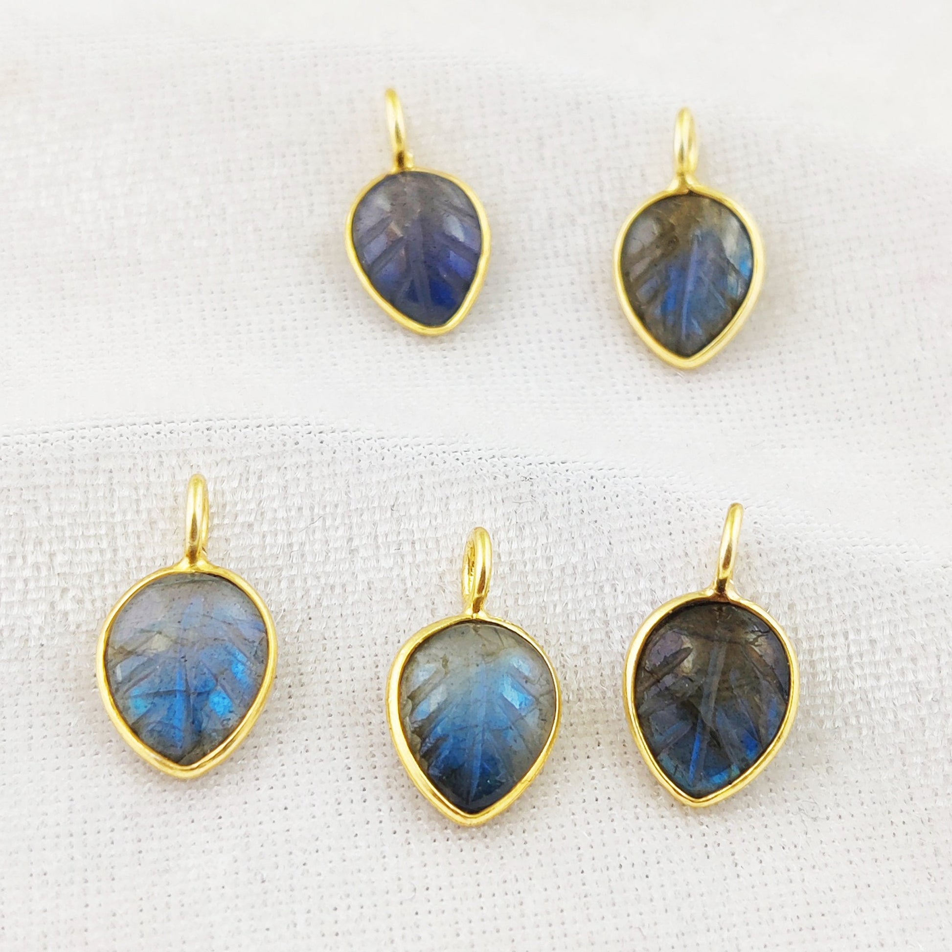 8x10mm Labradorite & Moonstone Pendant