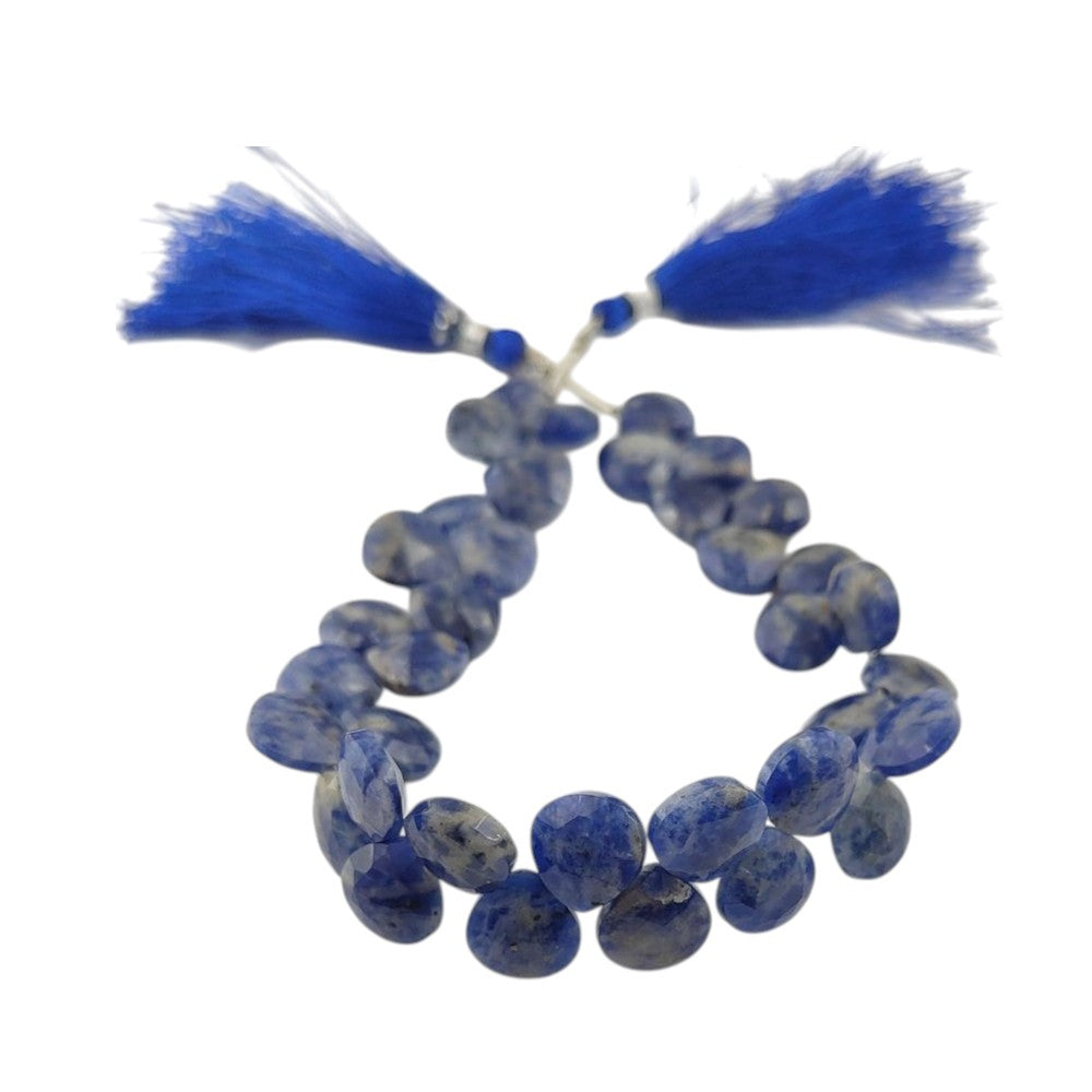 Lapis Lazuli Heart Crystal Beads – Faceted Gemstones for Elegant Jewelry
