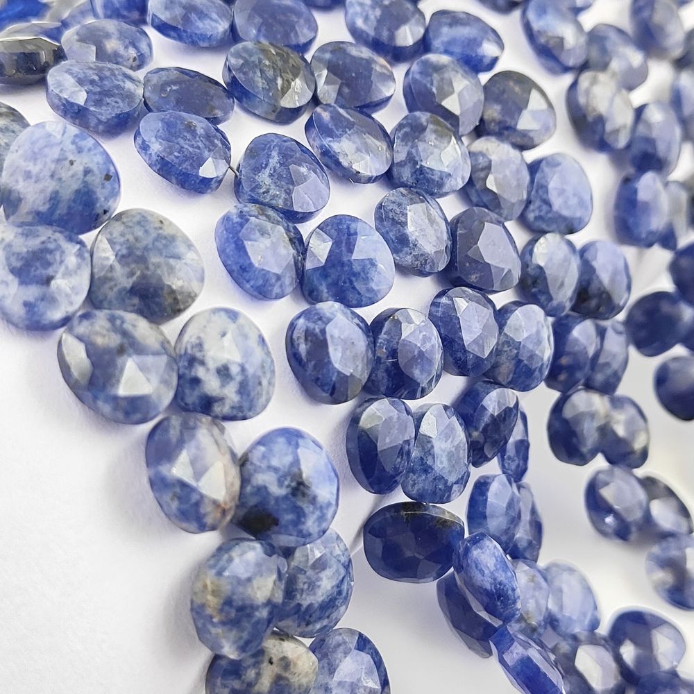 Elegant Jewelry Making with Faceted Lapis Lazuli Heart Crystal Beads