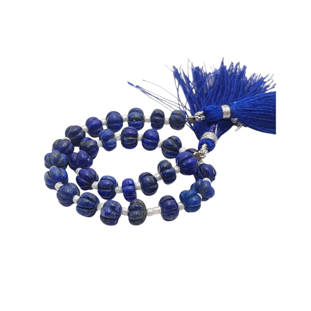 Lapis Lazuli Pumpkin Gemstone Beads Rich Blue Stones for Elegant Handmade Jewelry Projects