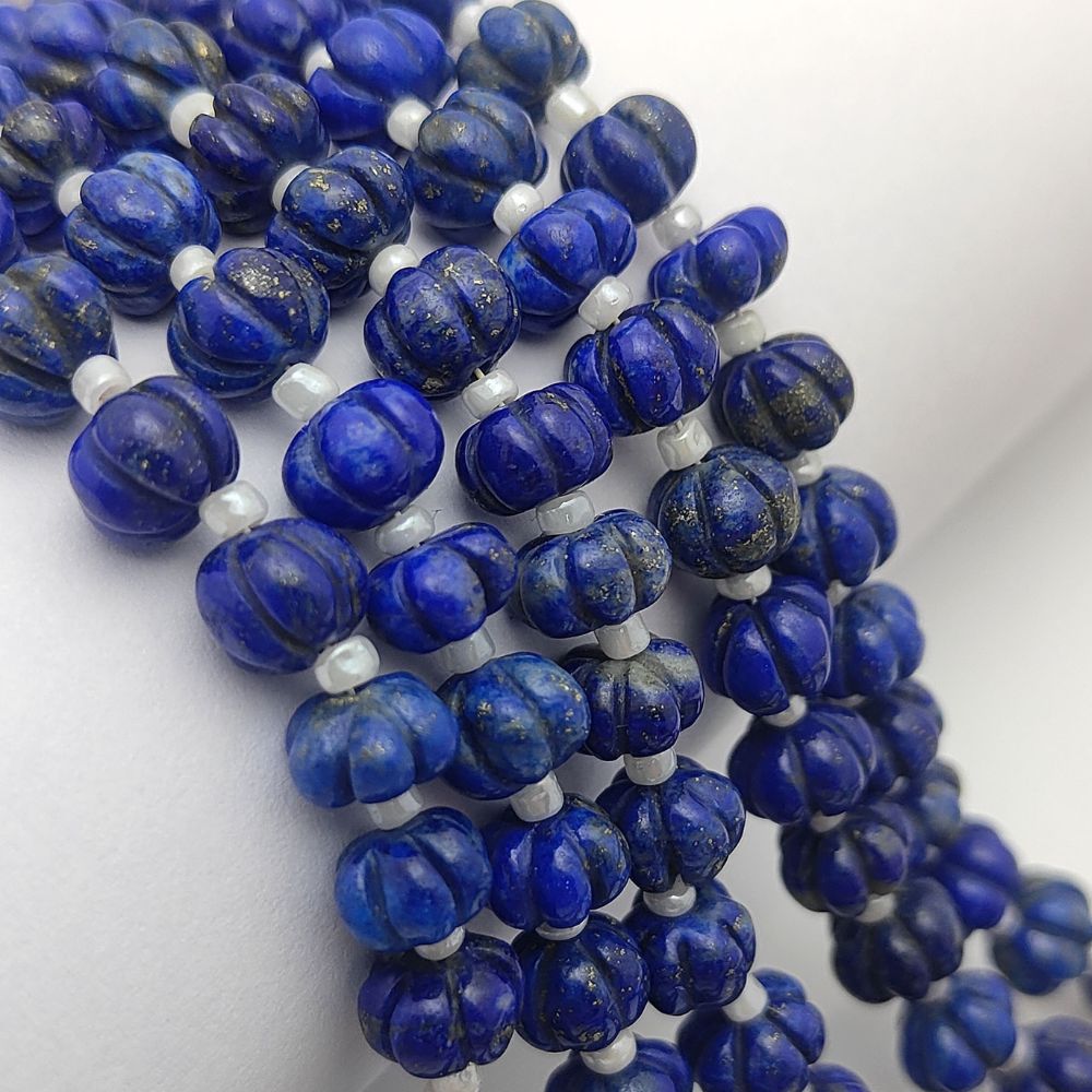 Lapis Lazuli Pumpkin Beads – Gorgeous Rich Blue Gemstones for Elegant Handmade Jewelry