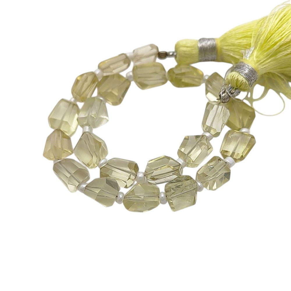 Lemon Quartz Gemstone Nugget Beads 5-12mm Faceted Stones for Jewelry Making