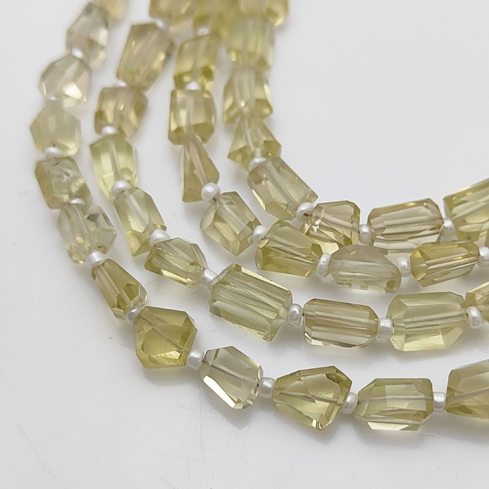 Lemon Quartz Gemstone Nugget Beads 5-12mm Faceted Stones for Jewelry Making