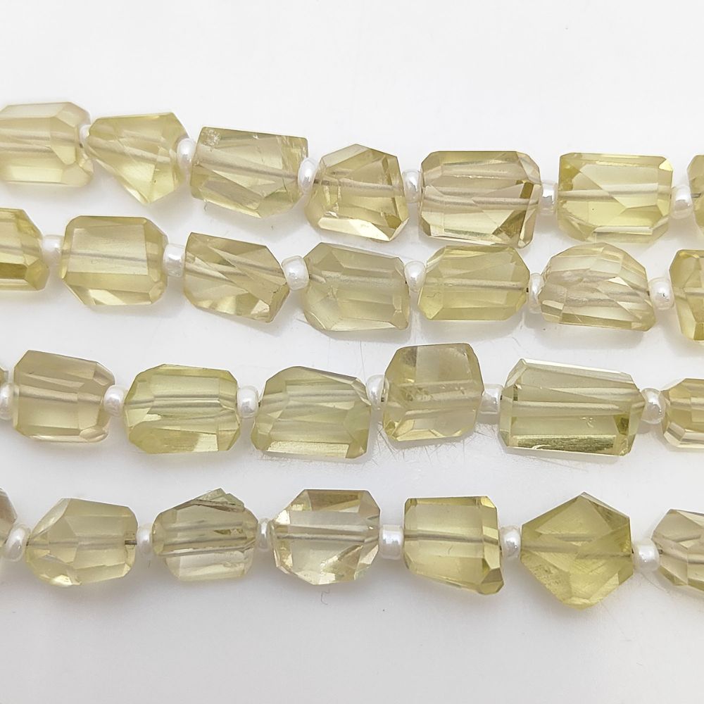 Lemon Quartz Gemstone Nugget Beads 5-12mm Faceted Stones for Jewelry Making
