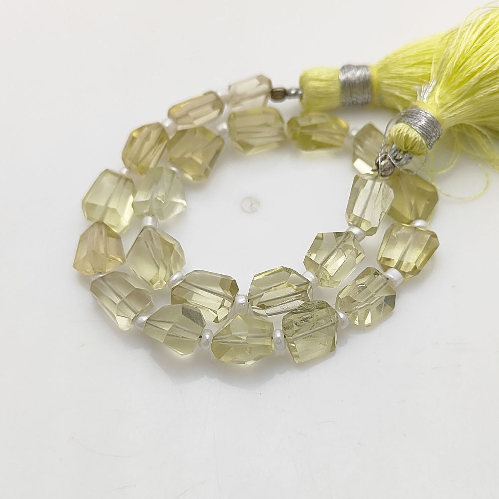 Lemon Quartz Gemstone Nugget Beads 5-12mm Faceted Stones for Jewelry Making