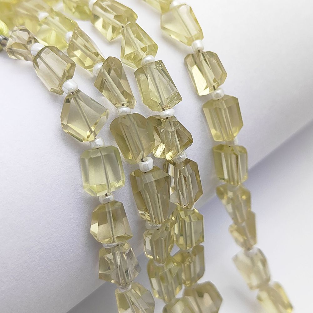 Lemon Quartz Gemstone Nugget Beads 5-12mm Faceted Stones for Jewelry Making