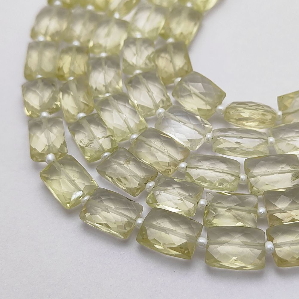 Lemon Quartz Rectangle Cut Beads Perfect for Wire Wrapping and Unique Jewelry