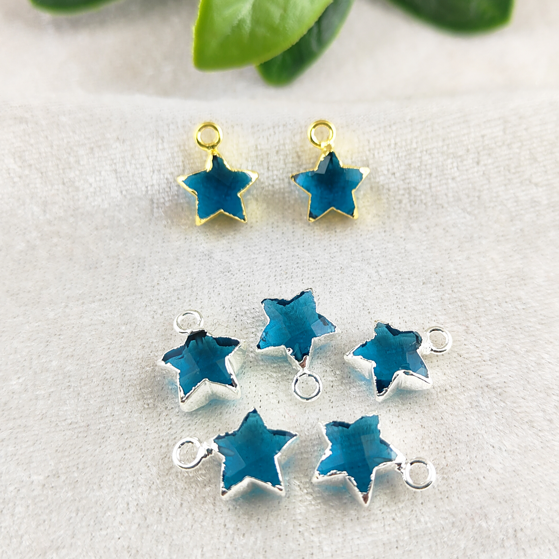 Beautiful Gold Electroplated London Blue Topaz Star Pendant - Dainty December Birthstone Jewelry