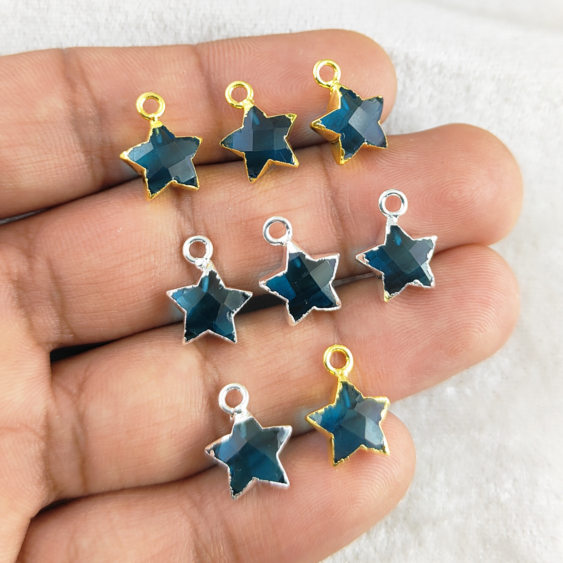Elegant London Blue Topaz Star Pendant - Gold Electroplated December Birthstone Jewelry