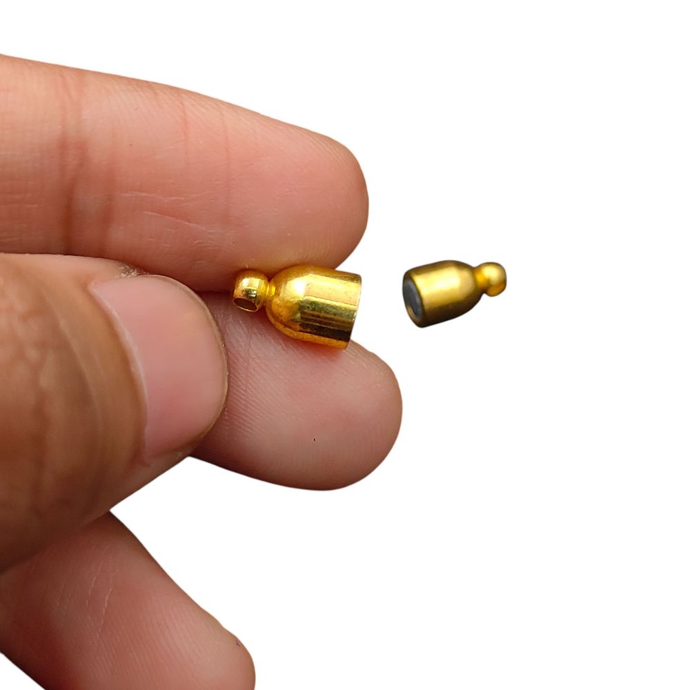 Magnetic Cylinder Clasp Strong Gold Brass Connector for DIY Jewelry & Bracelet Findings- Selling Per Piece