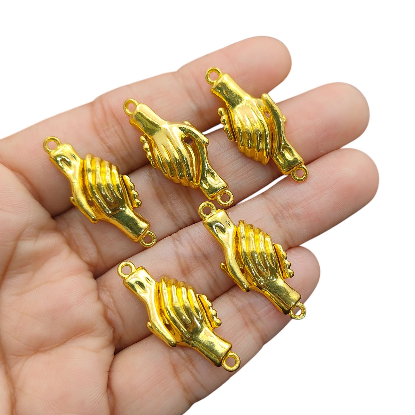 Magnetic Handshake Jewelry Clasp, Gold Hand Connector for Bracelets & DIY Jewelry Making, Friendship Gift Component – Selling Per Piece