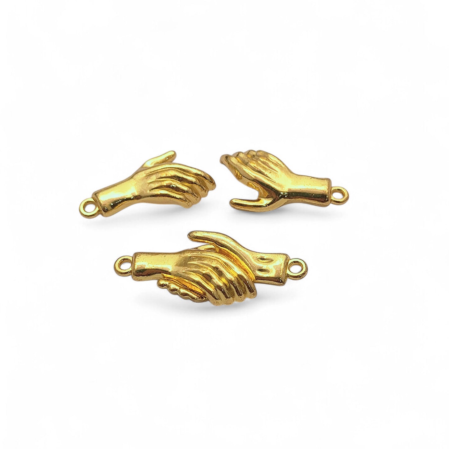 Magnetic Handshake Jewelry Clasp, Gold Hand Connector for Bracelets & DIY Jewelry Making, Friendship Gift Component – Selling Per Piece