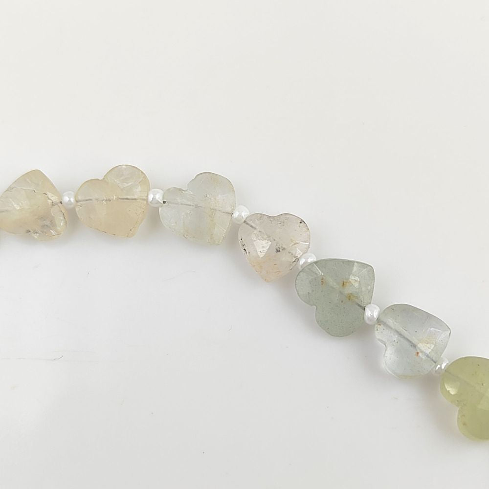 March Birthstone Natural Aquamarine Faceted Heart Gemstone Beads Elegant & Unique Jewelry Supplies