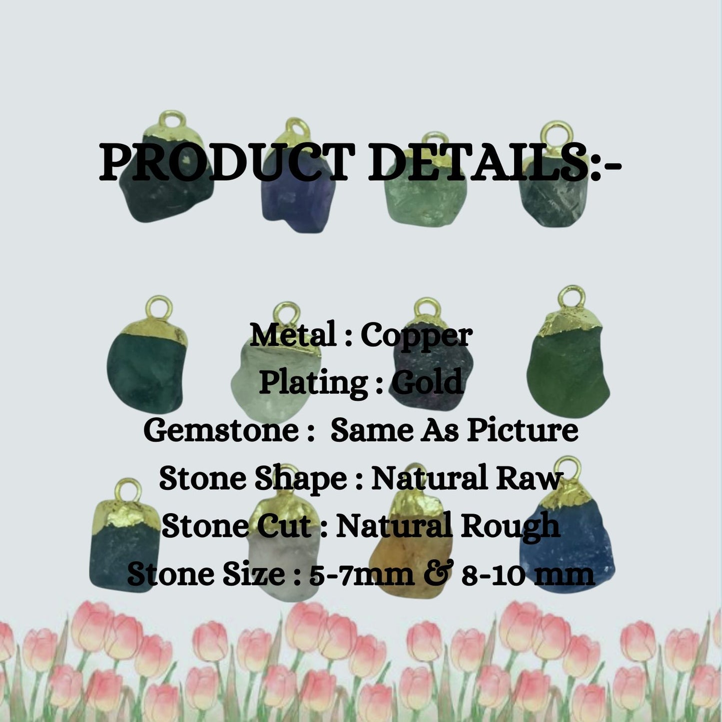 Natural Raw Citrine Pendant Gold Electroplated Cap for Spiritual Jewelry, Zodiac Accessories & Birthday Gifts- Selling Per Piece