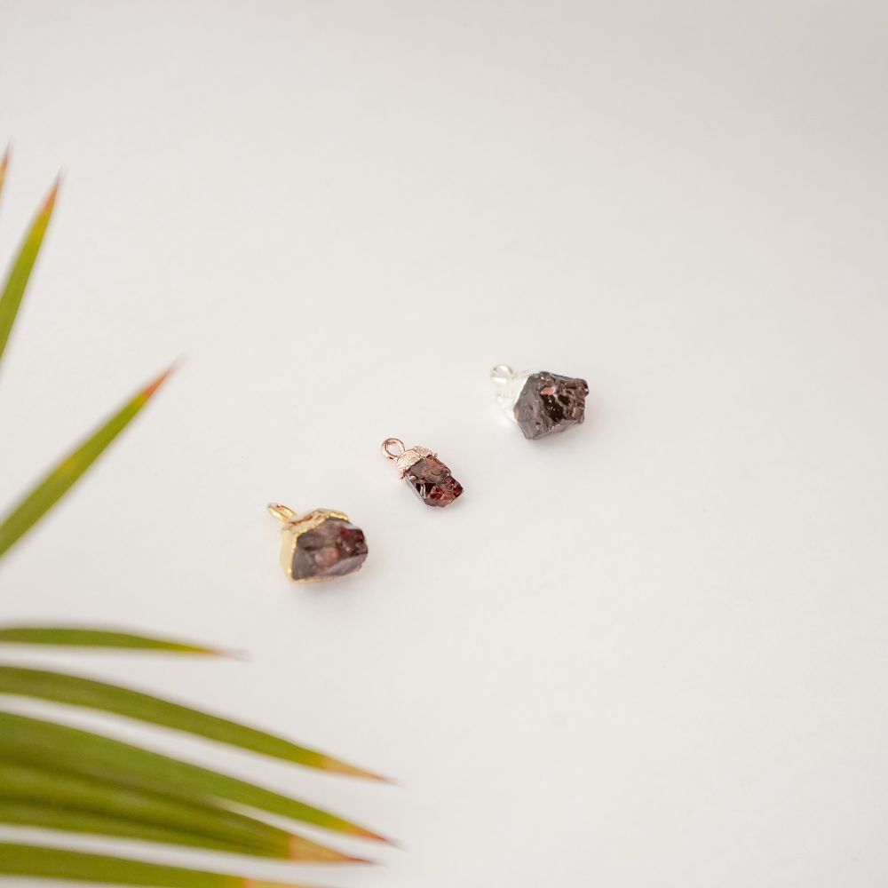 Minimalist All Birthstone Raw Gemstone Necklace, Gold/Rose Gold/Silver Plated Handmade Pendant Jewelry-Selling/Piece