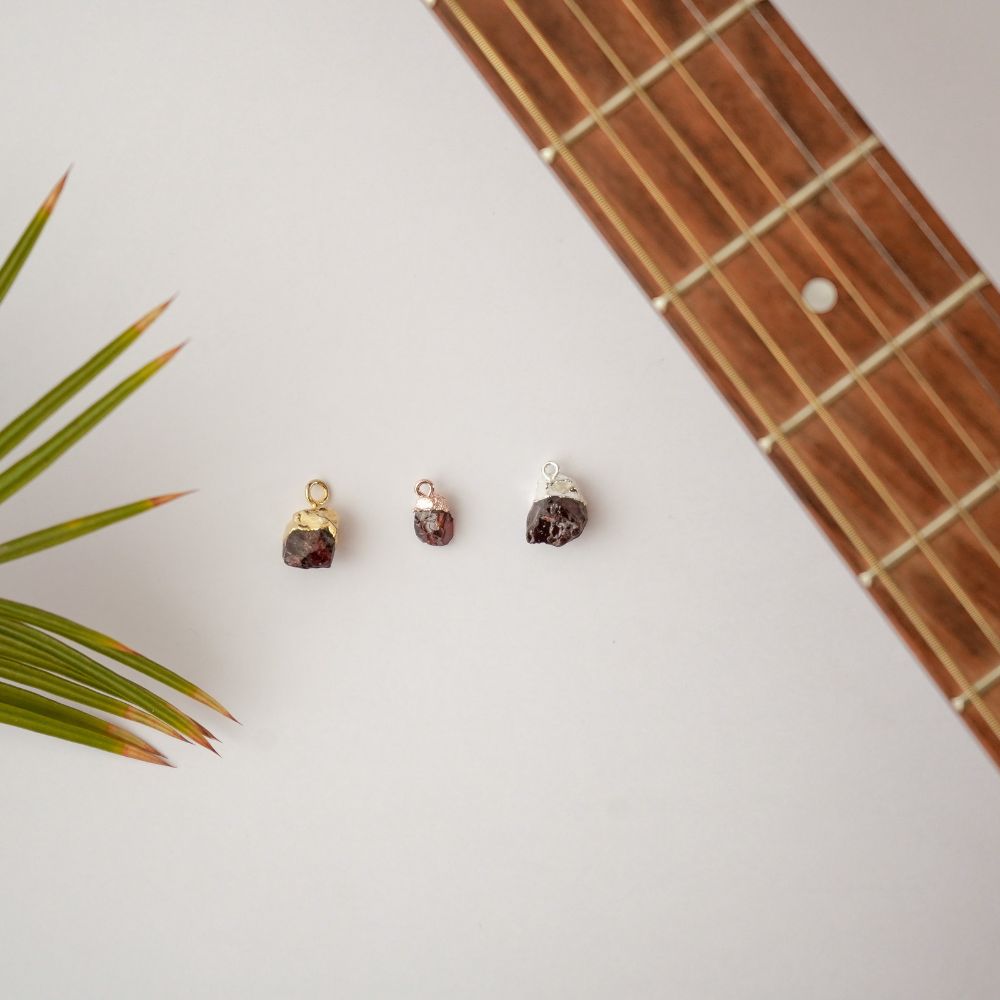 Minimalist All Birthstone Raw Gemstone Necklace, Gold/Rose Gold/Silver Plated Handmade Pendant Jewelry-Selling/Piece