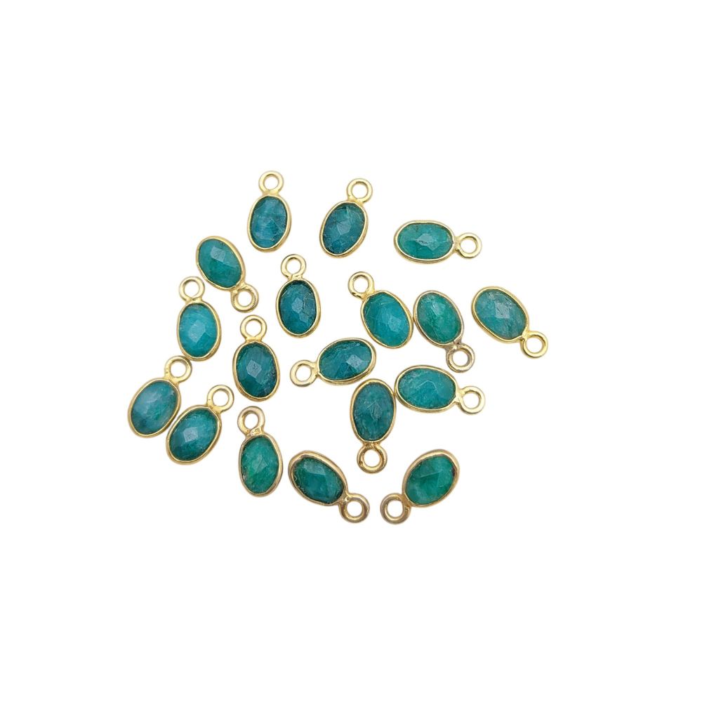 Dainty Multi-Gemstone Pendant 4x6mm Oval Charm for Her