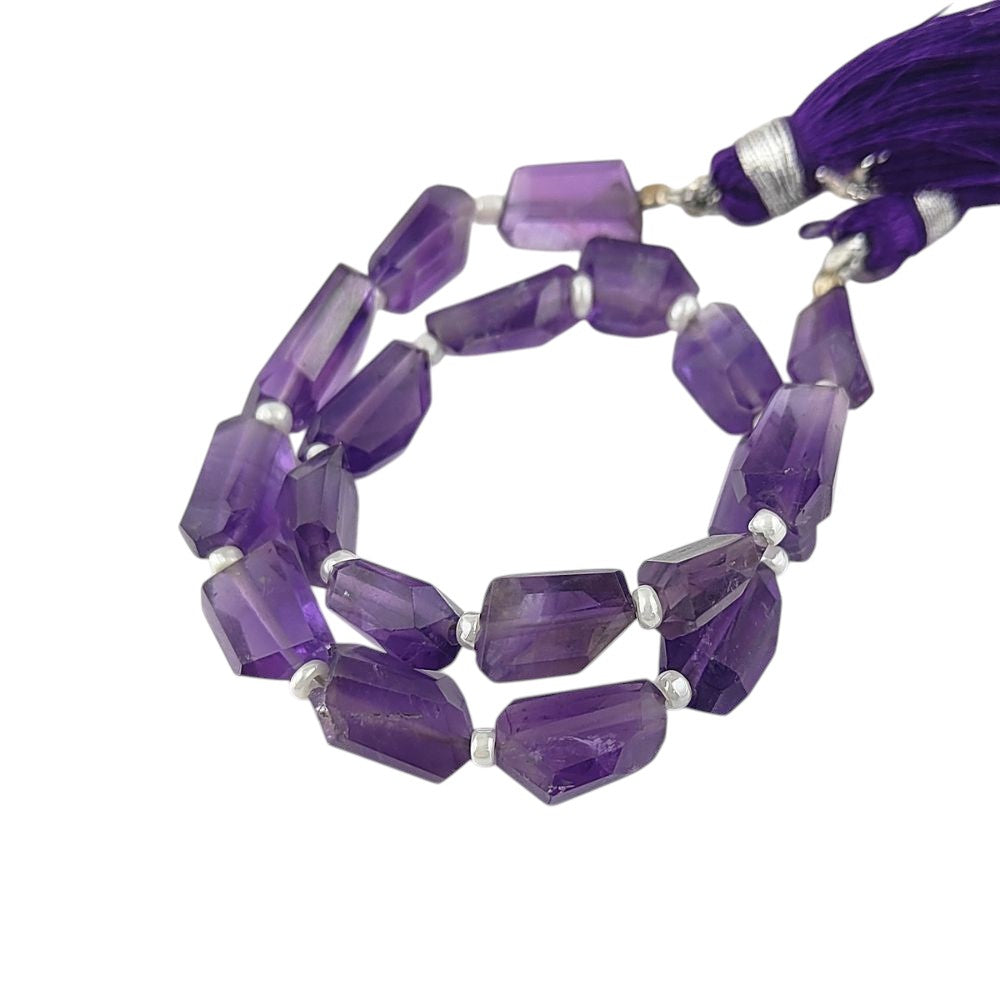 Natural Amethyst Faceted Nugget Beads 5-12mm Genuine Gemstone Beads for Handmade Jewelry, DIY Crafts