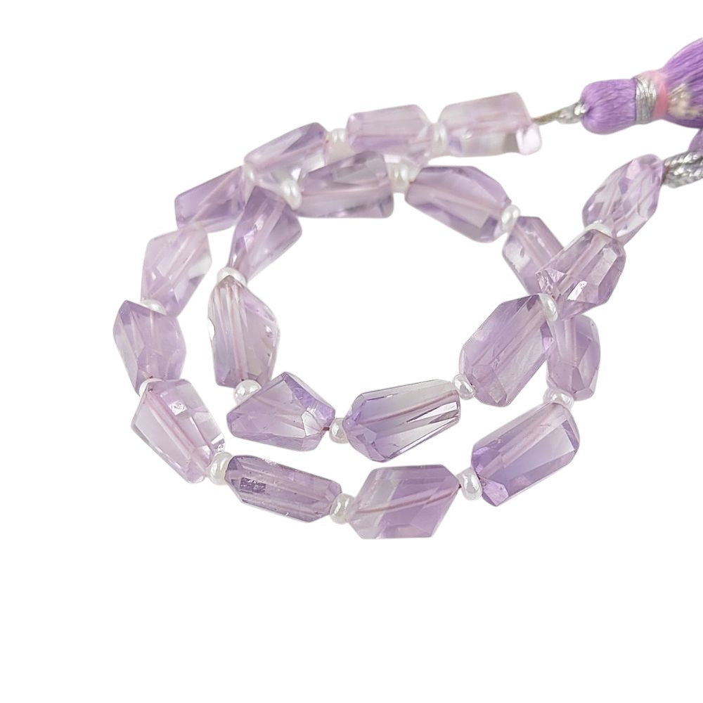 Natural Pink Amethyst Faceted Nugget Beads 5-12mm Unique Gemstones for Handmade Jewelry & DIY Crafts