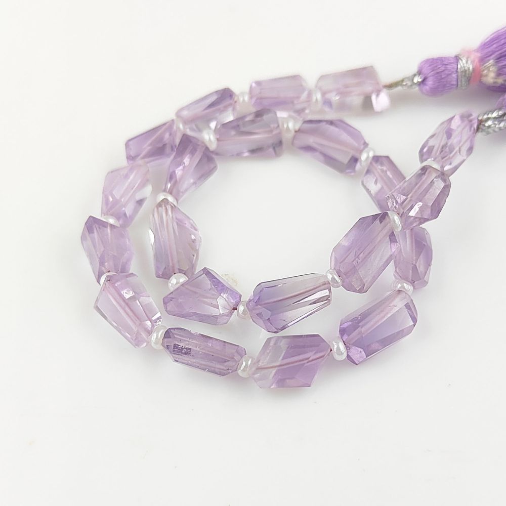 Natural Pink Amethyst Faceted Nugget Beads 5-12mm Unique Gemstones for Handmade Jewelry & DIY Crafts