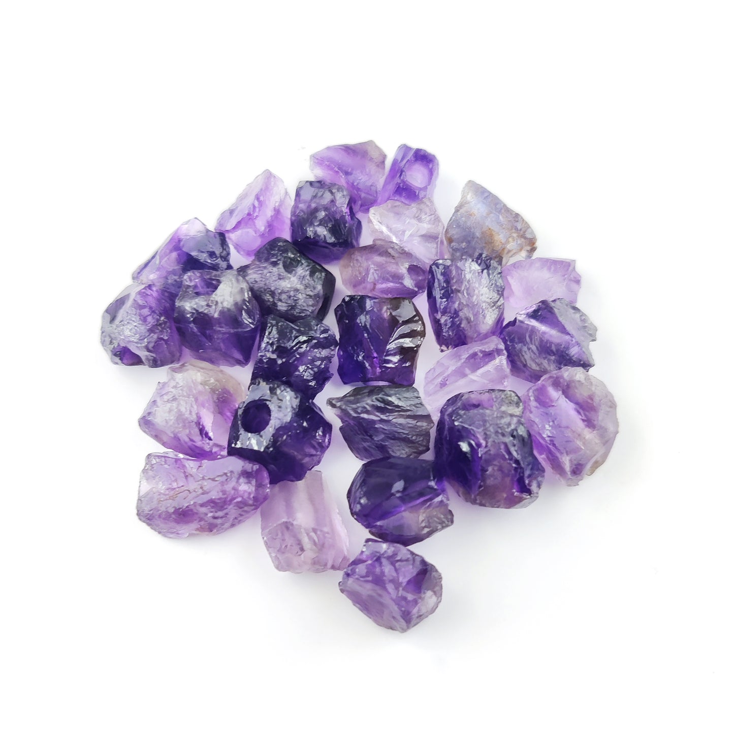 Natural Purple Amethyst 3mm Drilled Gemstones for Jewelry Crafts