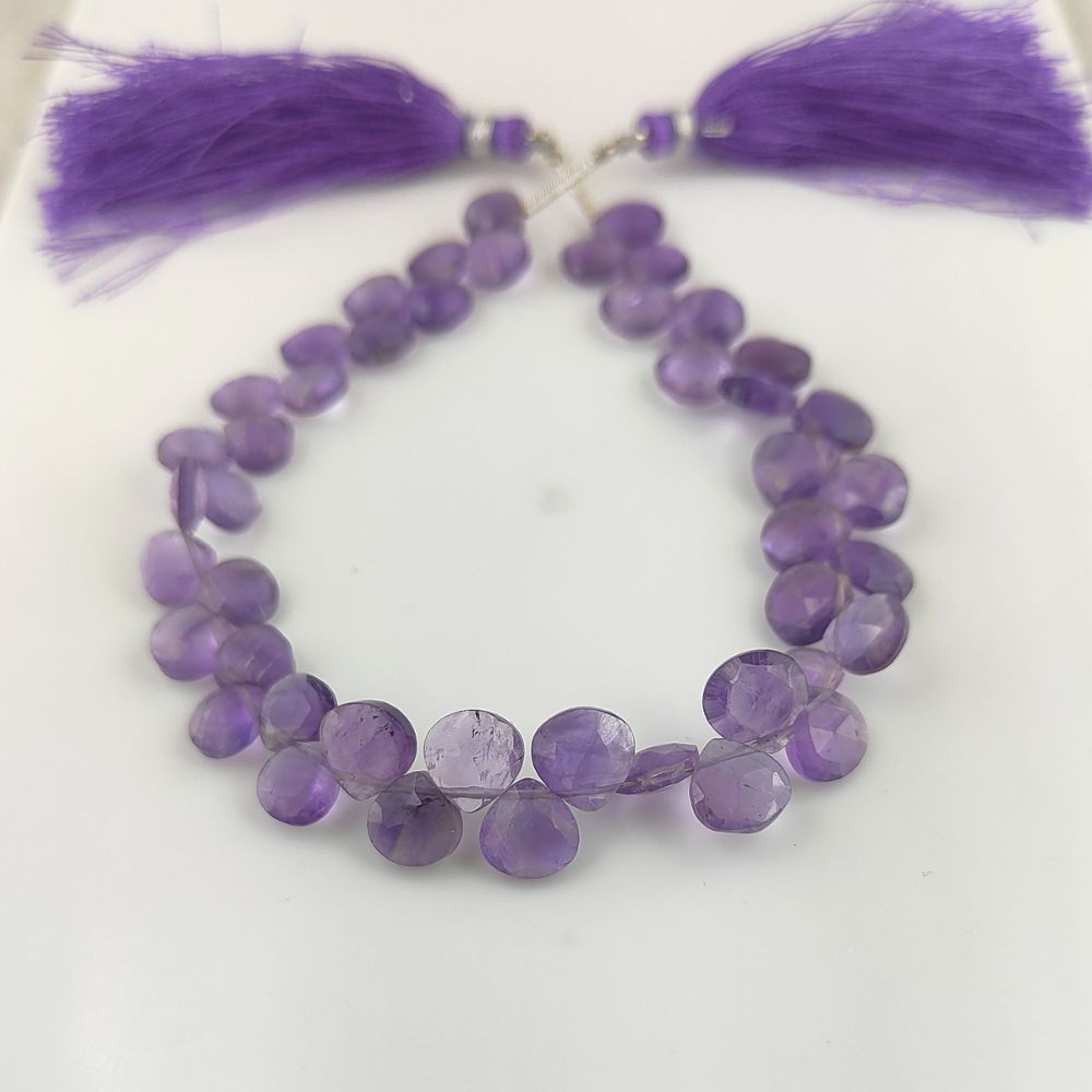 Handmade Amethyst Jewelry – Beautiful Heart Shape Faceted Beads for DIY Creations