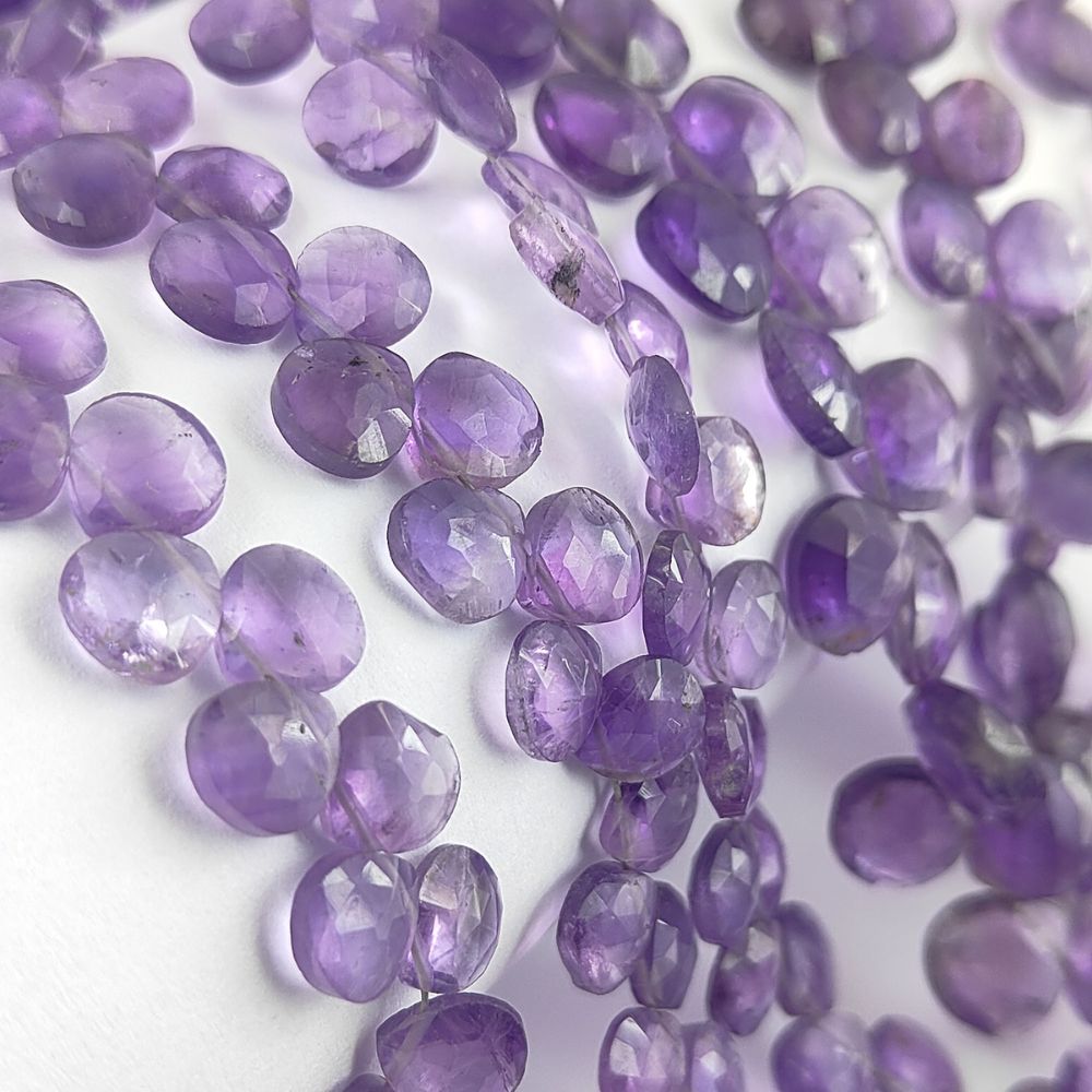 DIY Jewelry Supplies – Natural Amethyst Heart Beads for Crafting