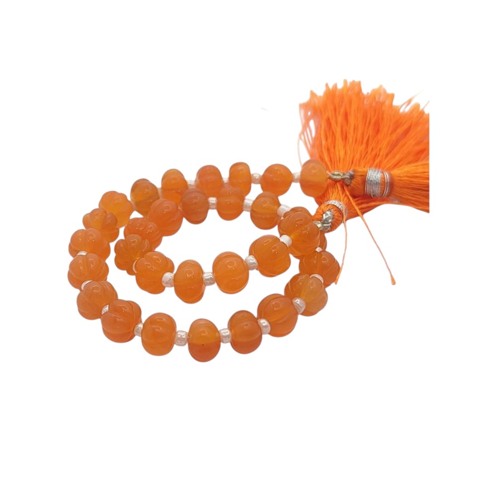 Natural Carnelian Gemstone Pumpkin Beads Jewelry Making Supplies for Creative Projects