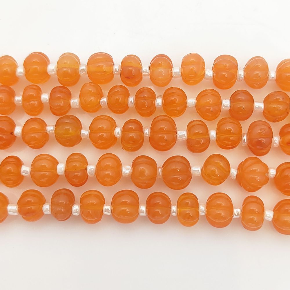 Carnelian Pumpkin Beads – Jewelry Making Supplies for Creative Crafters