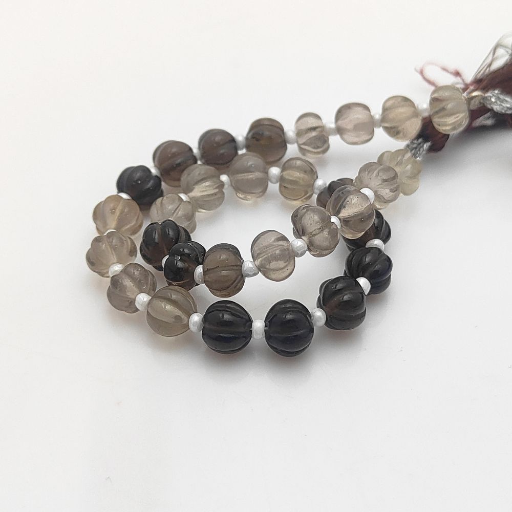 Smoky Quartz Pumpkin Beads – Beautiful Shaded Brown Stones for Handmade Jewelry