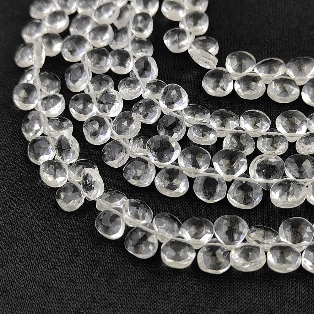 Craft Beautiful Jewelry with Natural Clear Quartz Heart Beads