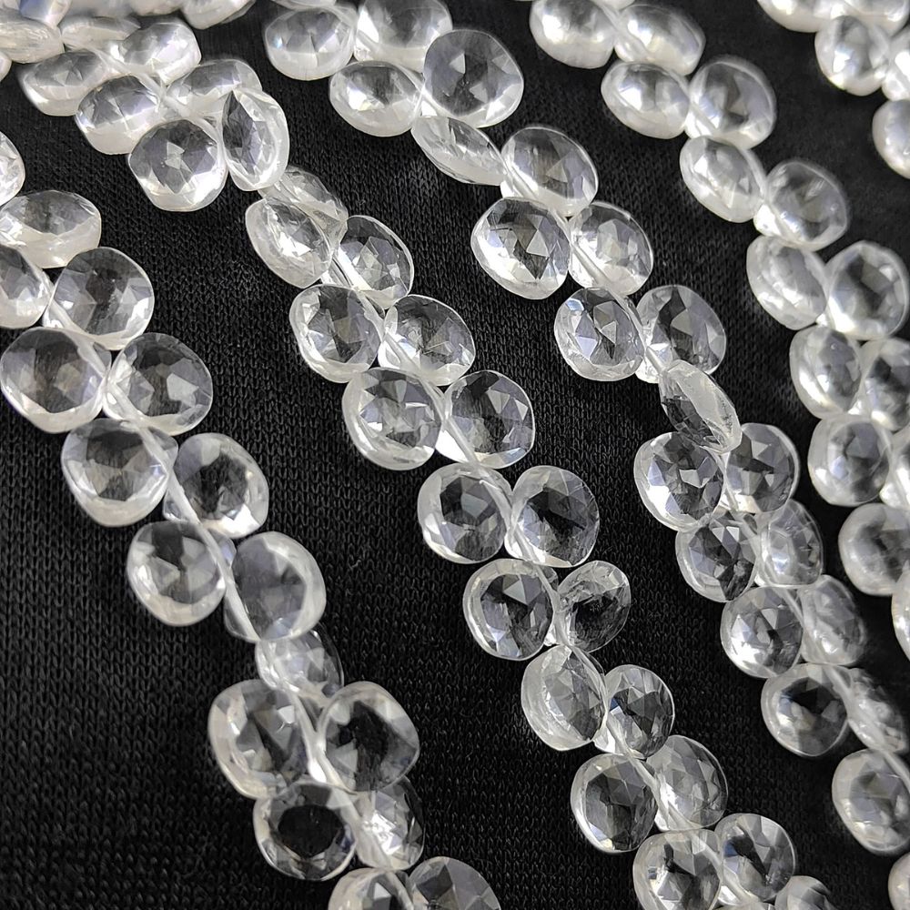 DIY Jewelry Making with Natural Clear Quartz Heart Beads – Faceted Crystal Style