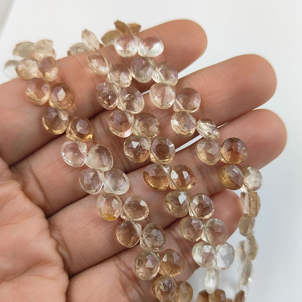 Create Elegant Jewelry with Natural Imperial Topaz Heart Beads
