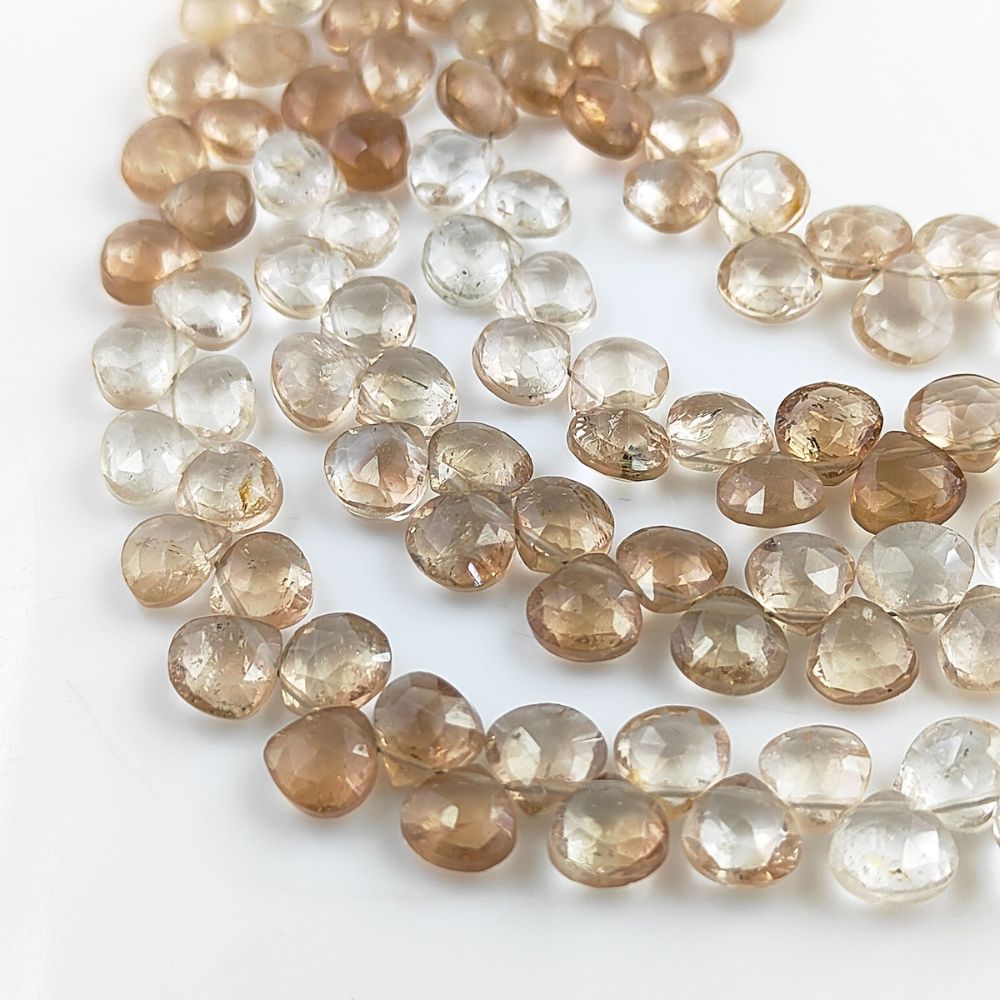 Imperial Topaz Heart Gemstone Beads – Perfect for Custom Jewelry Designs