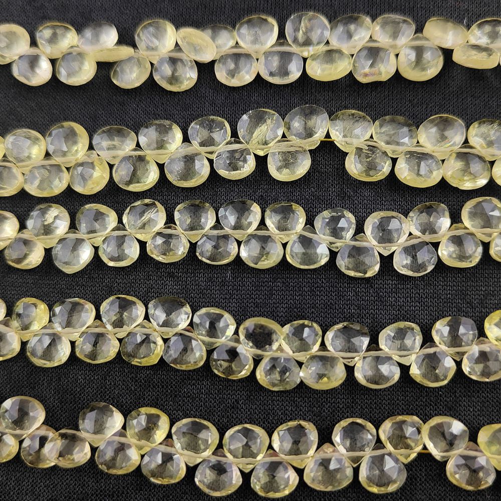 Faceted Lemon Quartz Gemstone Beads – Perfect for Custom Jewelry Designs
