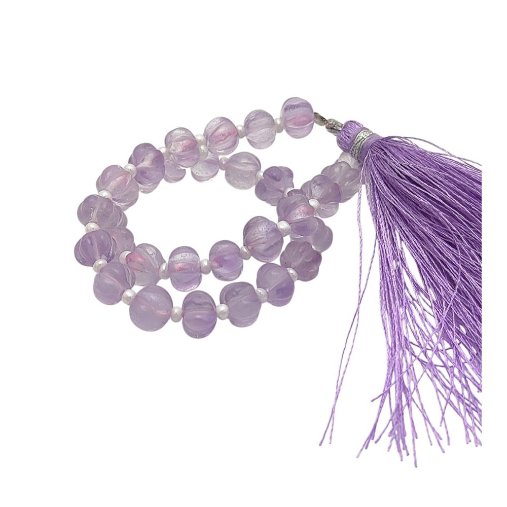 Natural Pink Amethyst Pumpkin Beads – Beautiful Pink Gemstones for Crafting & Jewelry
