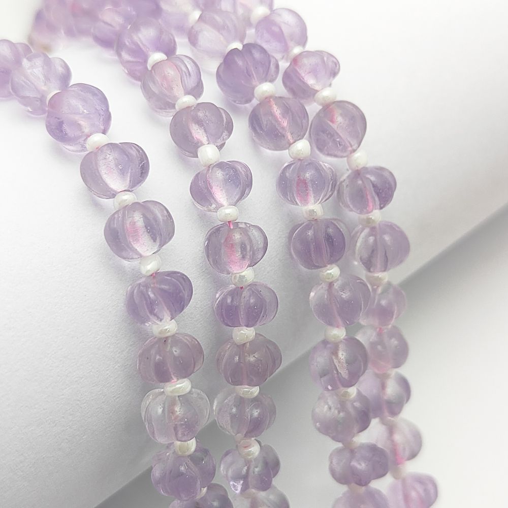 Natural Pink Amethyst Pumpkin Beads – Perfect Pink Stones for Jewelry Making & Crafting