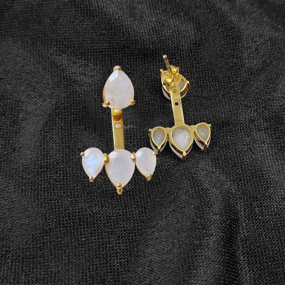Luxury Moonstone Earrings – Handmade Gold Plated Jewelry Gift