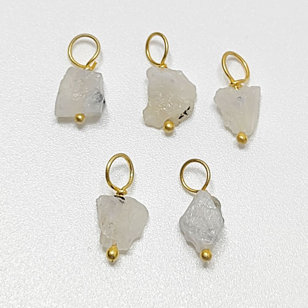 Raw rainbow moonstone crystal pendant with an elegant wire wrap – perfect for DIY necklaces and accessories